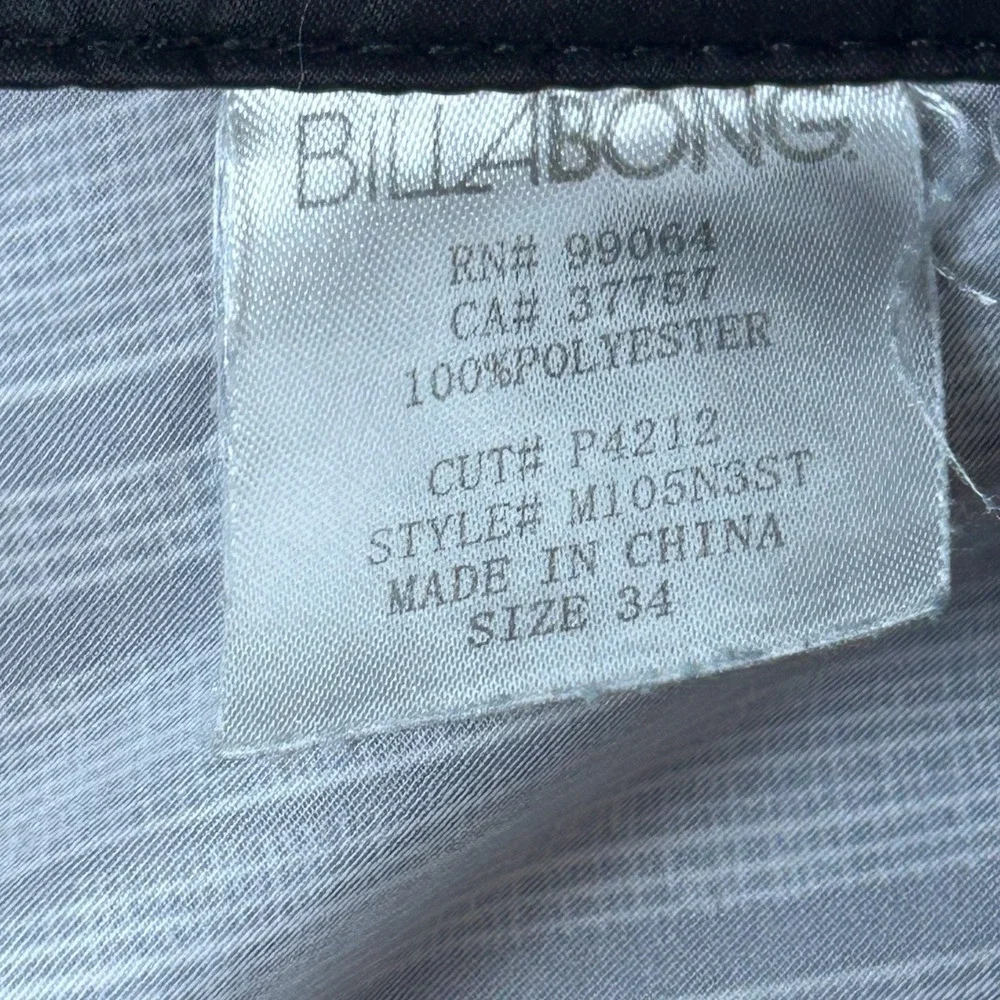 VTG. Billabong Lightweight Board‎ Shorts Platinum X Stretch Black & Gray 34 Mens